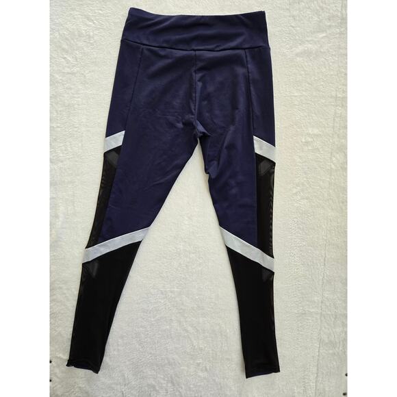 Blue and black Mesh Athletic leggings/ sz small - Picture 7 of 8